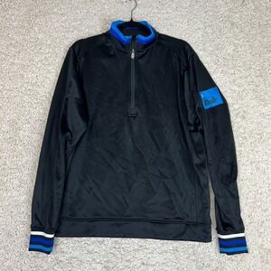 Bunker Mentality Pullover Mens Large Black 1/4 Zip Travel Golf Activewear Sports